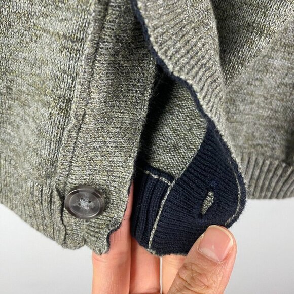 Carbon 2 Cobalt Cardigan Hoodie Sweater Mens Large Gray Two-Tone Button Up - Picture 4 of 10